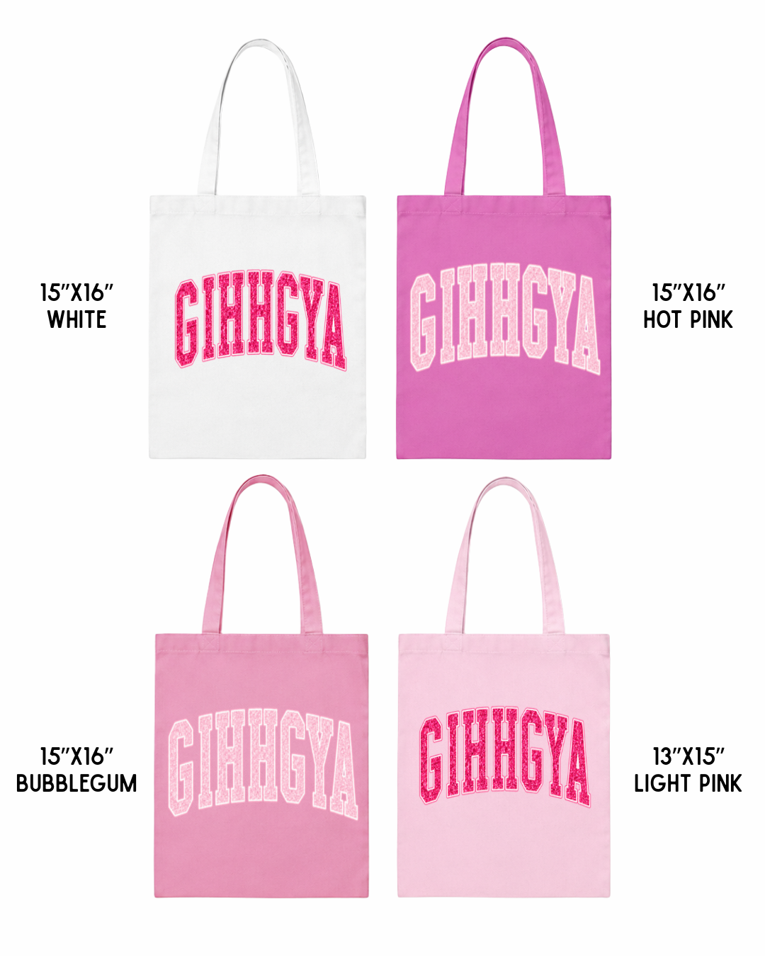 GIHHGYA Varsity Tote Bag