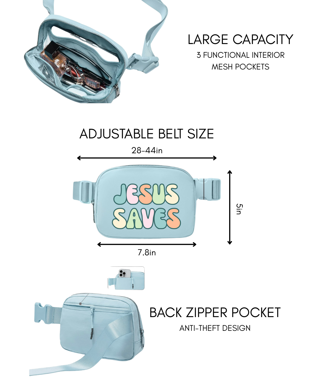 Jesus Saves Belt Bag