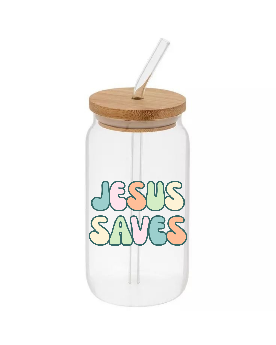 Jesus Saves Glass Cup