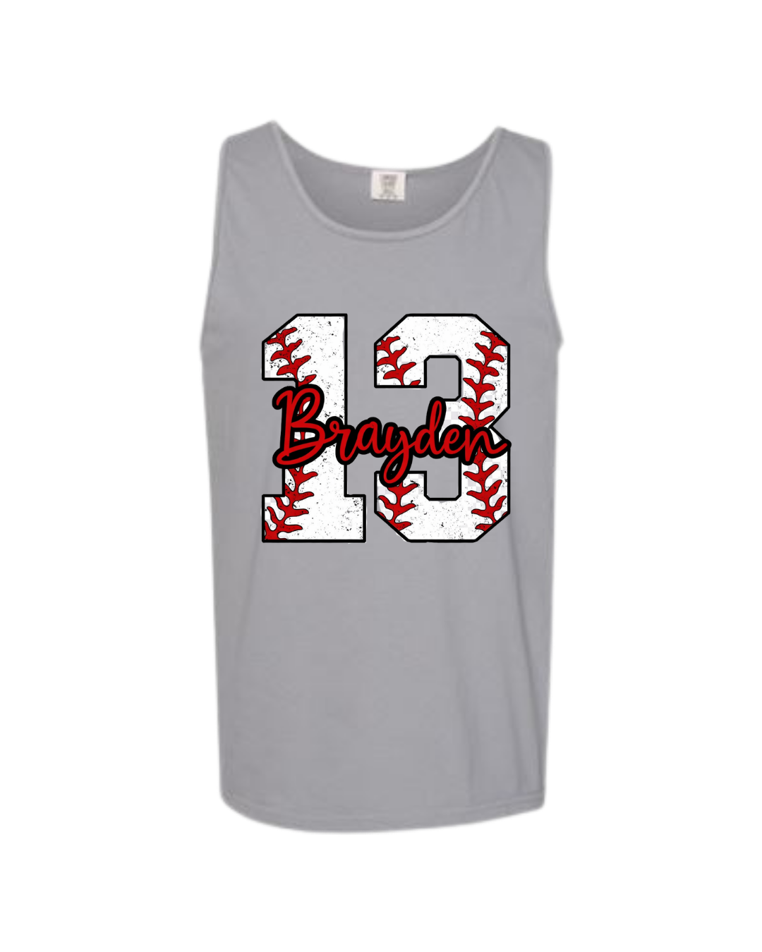 Personalized Baseball Stitch Tank