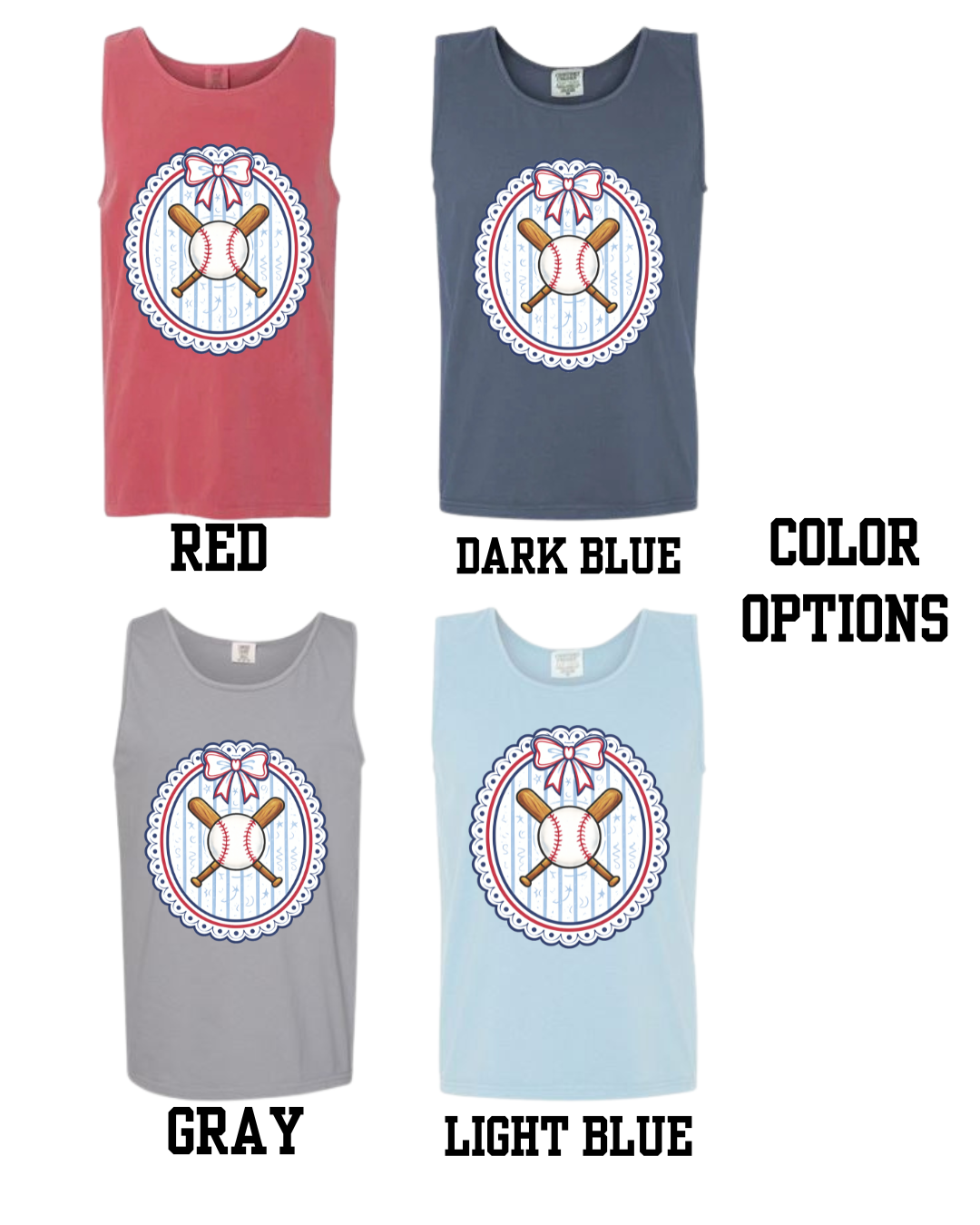 Ballpark Beauty Tank - Red, White & Blue