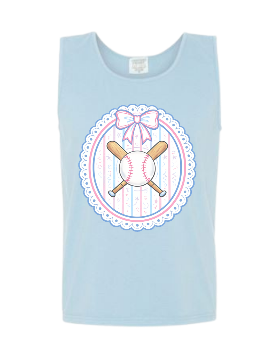 Ballpark Beauty Tank - Pink, White & Blue
