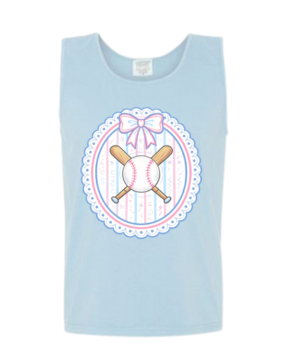 Ballpark Beauty Tank - Pink, White & Blue