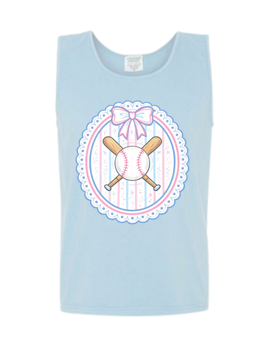 Ballpark Beauty Tank - Pink, White & Blue