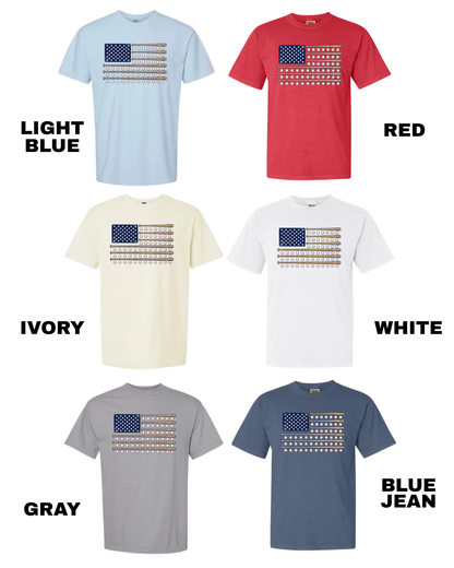 Red, White & Baseball Tee